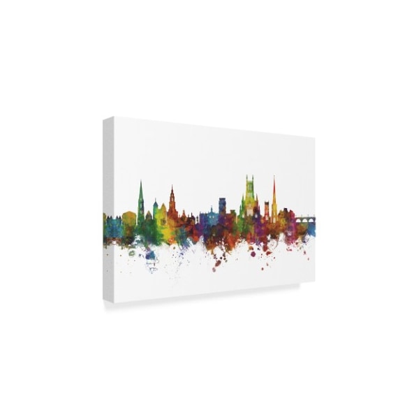 Michael Tompsett 'Worcester England Skyline Ii' Canvas Art,12x19